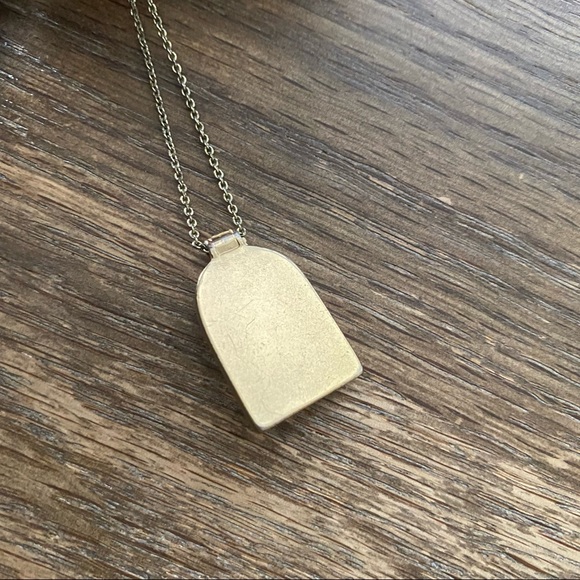 J CREW Bird in a Cage Rhinestone Enamel Gold Tone Necklace - Picture 5 of 5